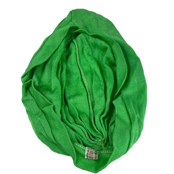 Vintage Turban Hair Wrap Green Union Made USA 1950s OSFA Hat Cap Ladies Woman’s - Picture 12 of 13